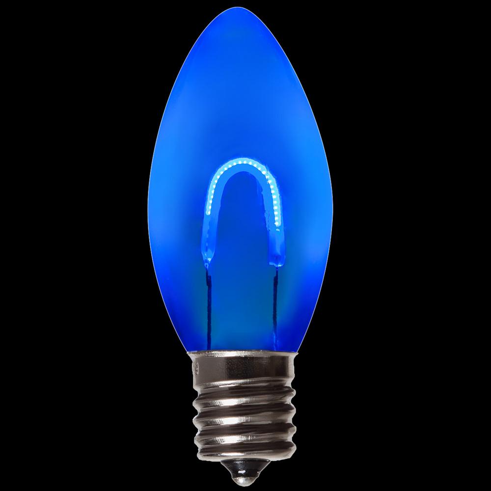 Wintergreen Lighting FlexFilament C9 LED Shatterproof Blue Vintage