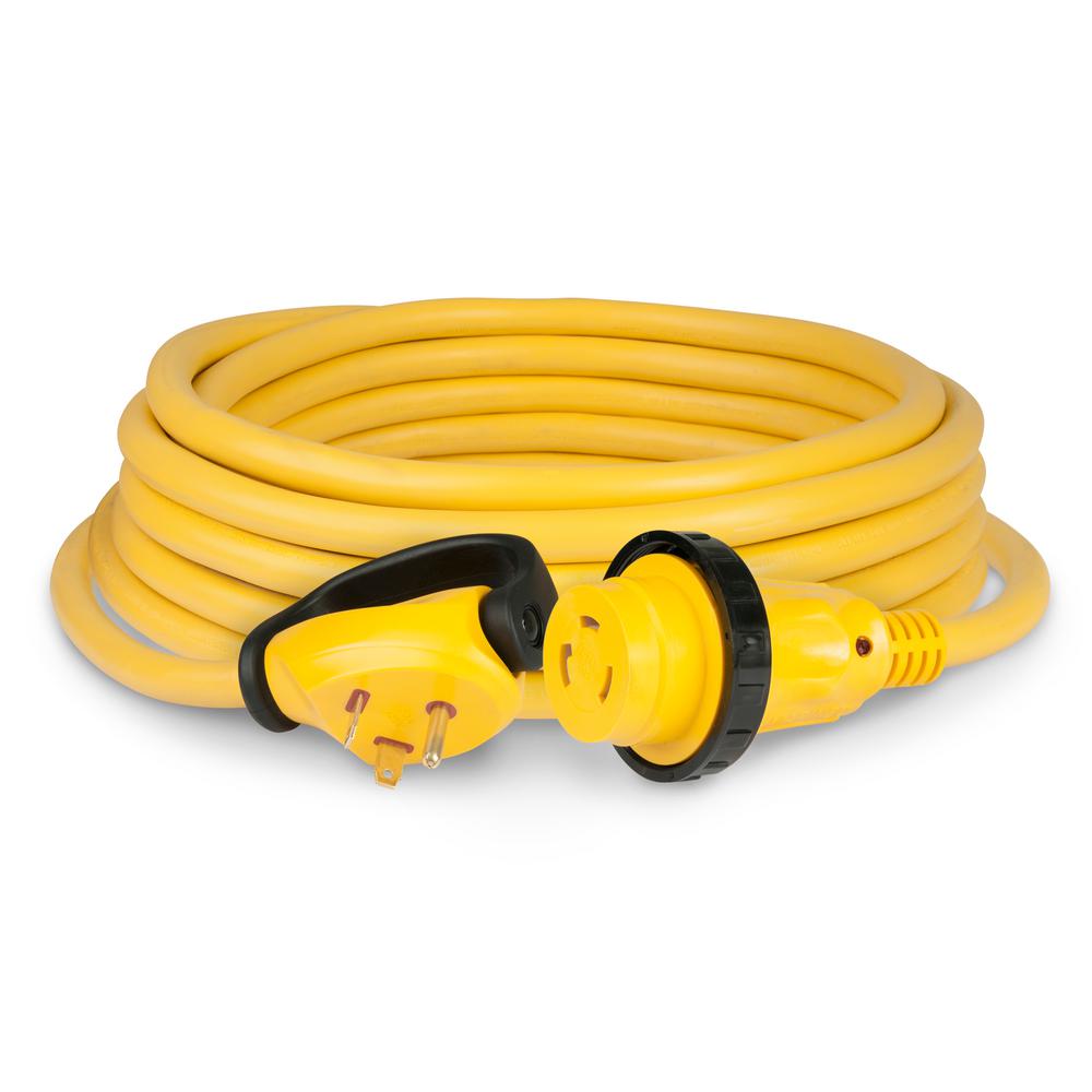 Coleman Cable 9570 10//3 STW 30-Amp RV Extension Cord Black 30-Feet