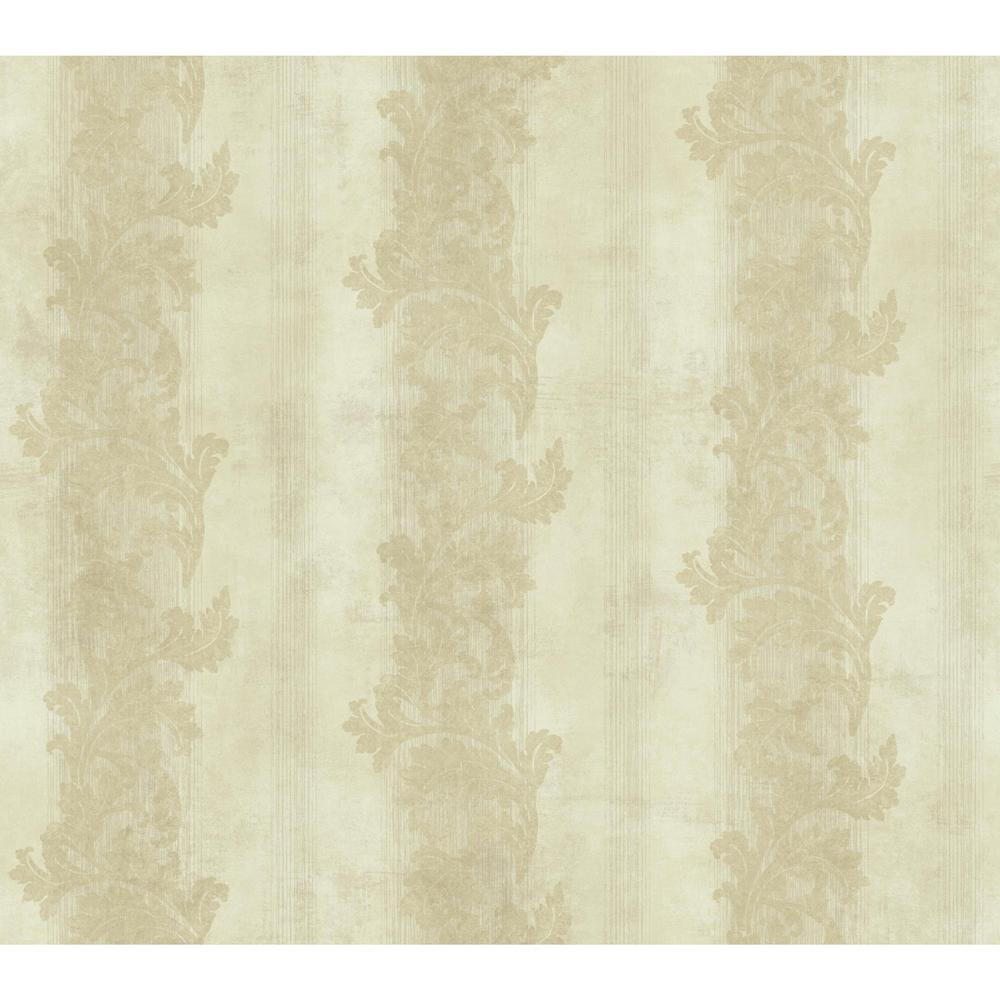 York Wallcoverings Gold Leaf Acanthus Stripe WallpaperGF0817 The