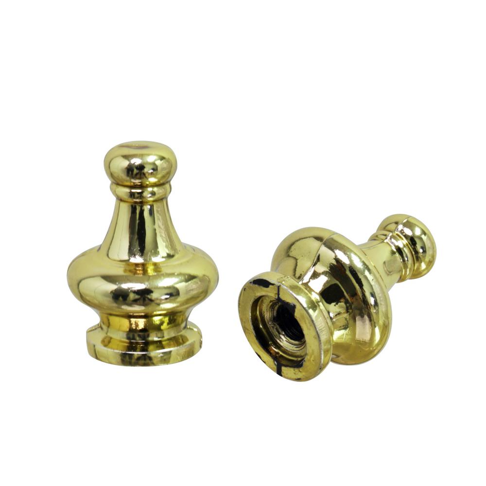 Aspen Creative Corporation 1-1/4 in. Brass Plated Lamp Knobs (2-Pack)-24020-02 - The Home Depot