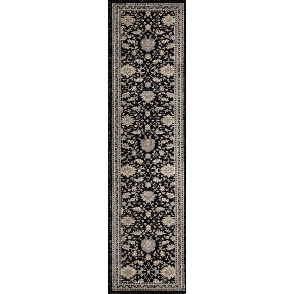 Unique Loom Istanbul Black 2 ft. x 6 ft. Runner Rug3134939 The Home