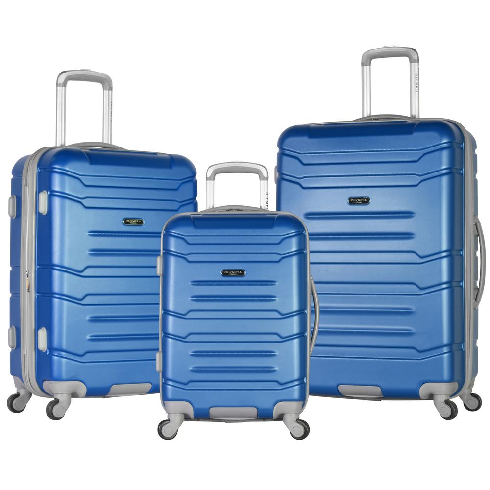 Olympia USA DENMARK 3-Piece ABS Expandable Hardcase Spinner Set, Blue was $500.0 now $250.0 (50.0% off)