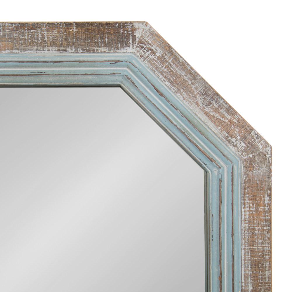 Kate And Laurel Palmer Octagon Blue Wall Mirror 214383 The Home Laurel Palmer Octagon Blue Wall Mirror