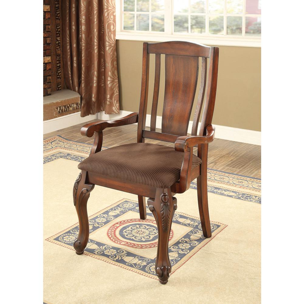 Johannesburg I Brown Cherry Traditional Style Arm ChairCM3873AC2PK