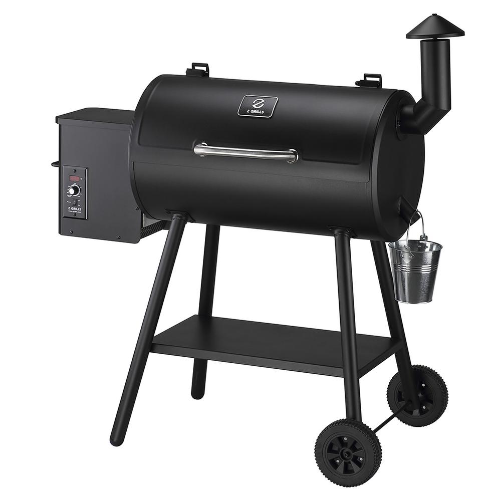 Z GRILLS 553 sq. in. Wood Pellet Grill and Smoker, Black