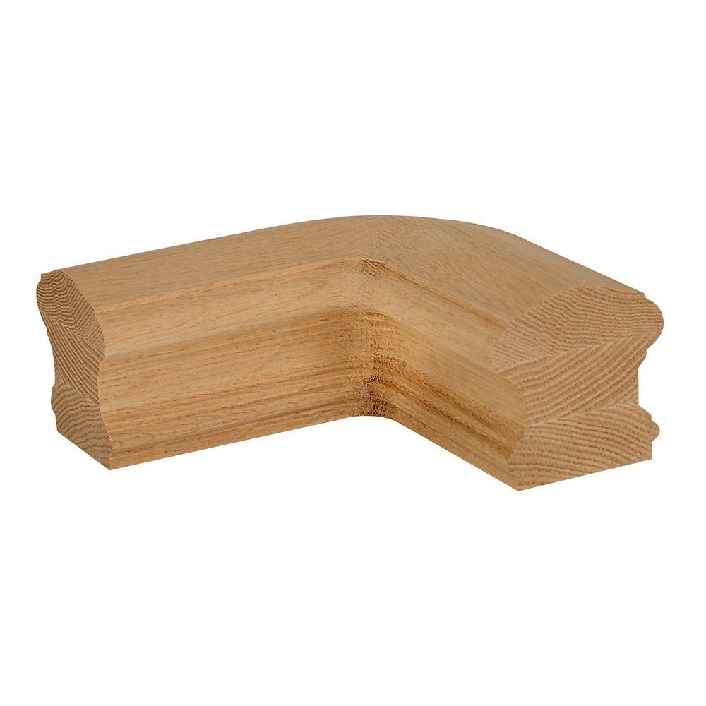 Stair Parts 7711 Unfinished Mahogany 90 Degree Level Quarter Turn Hand