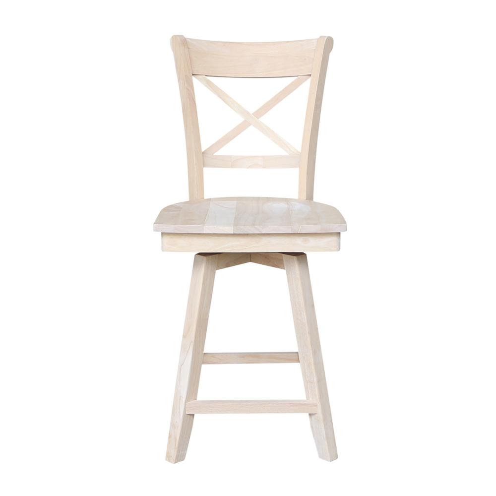 International Concepts Charlotte 24 In H Unfinished Swivel Counter International Concepts Charlotte 24 In H Unfinished Swivel Counter Stool