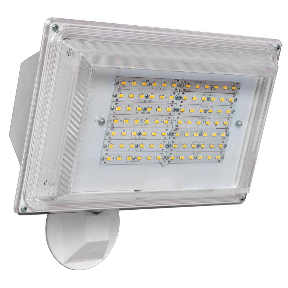Amax Lighting 180 Degree White Outdoor Integrated LED Wall Pack LightLEDSL42WT The Home Depot