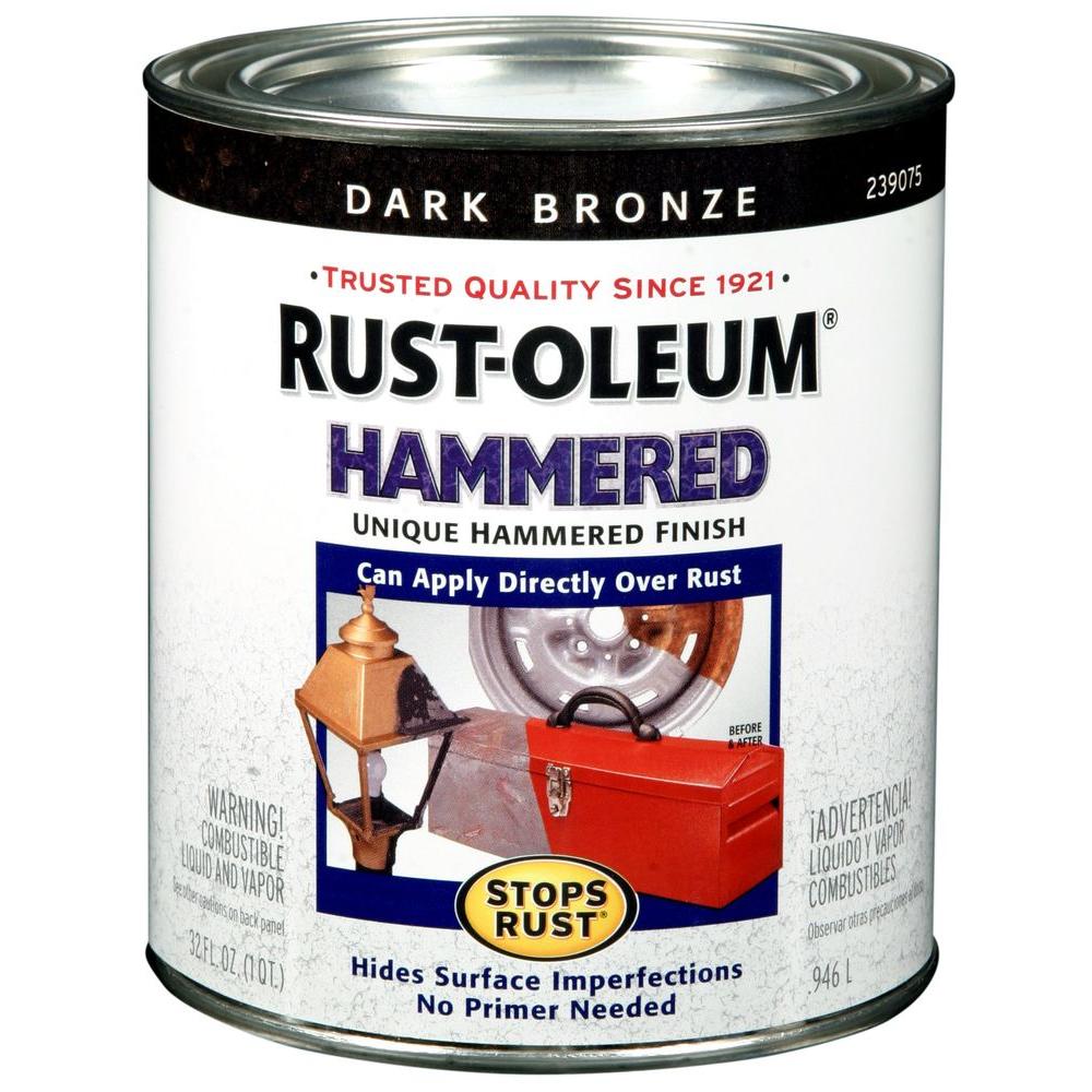 Rust-Oleum Stops Rust 1 Qt. Dark Bronze Hammered Rust Preventive ...