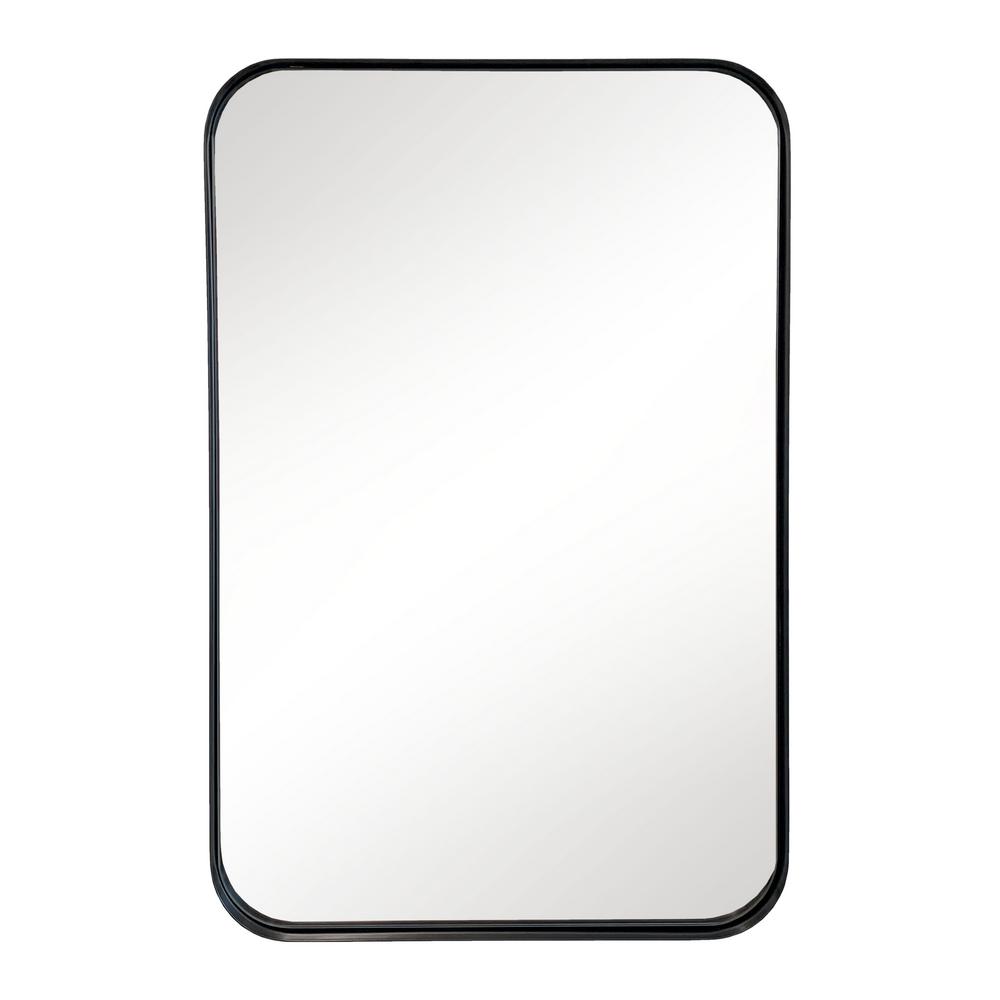 edge brass rounded rectangle mirror