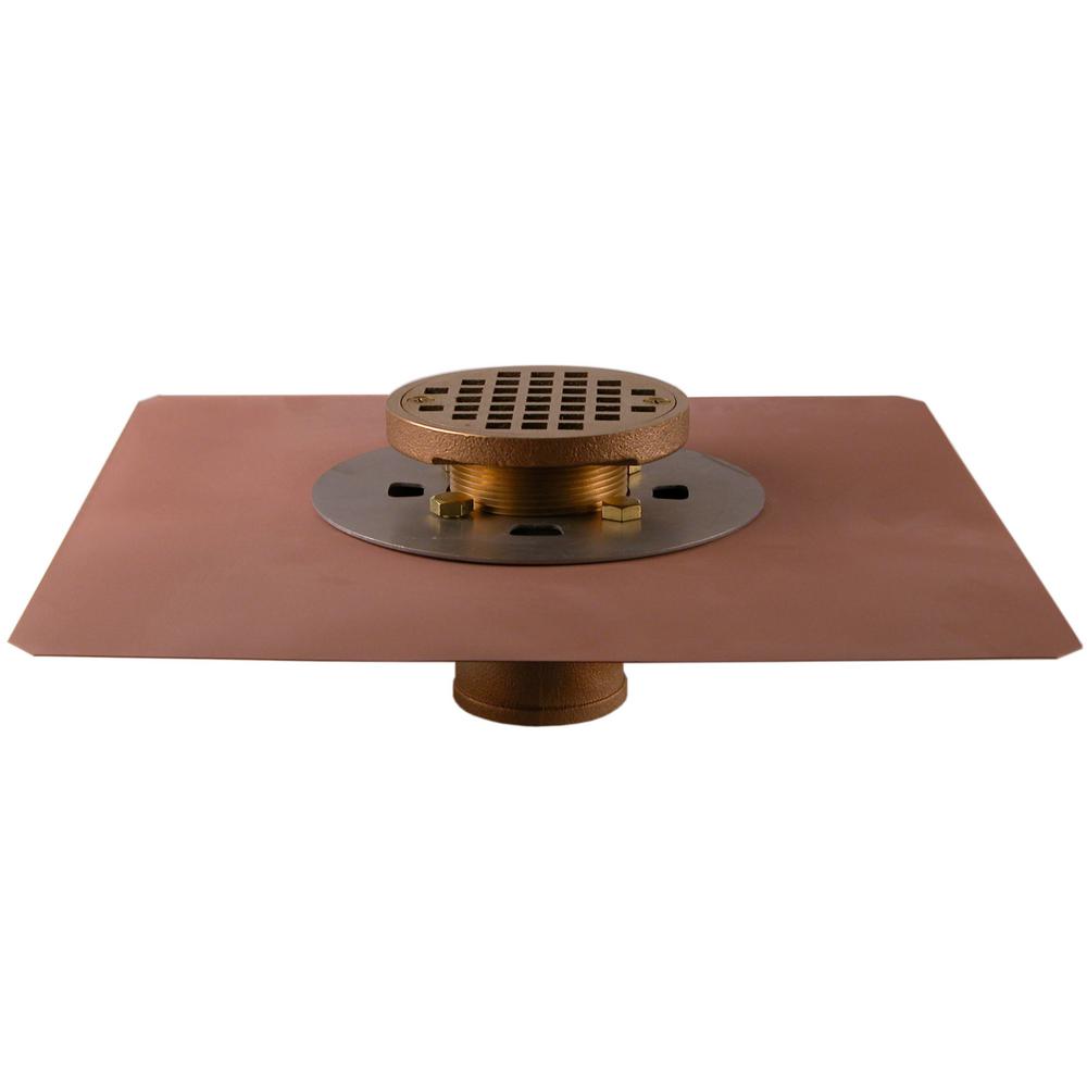Copper Shower Floor Drain Assembly 