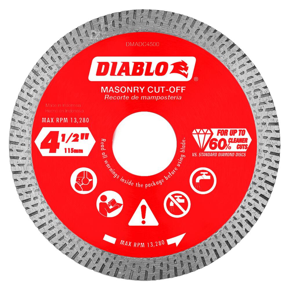 DIABLO 4-1/2 in. Diamond Continuous Rim Cut-Off Discs for Masonry
