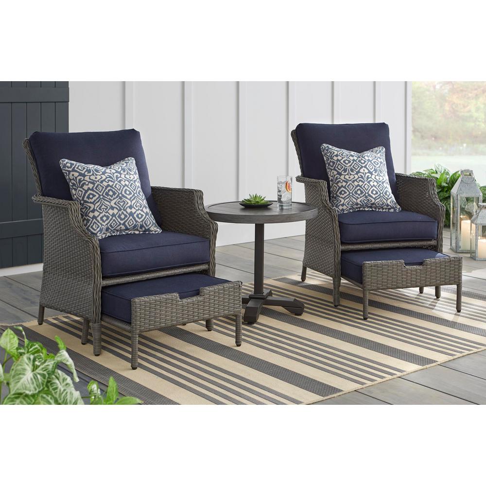 Patio Conversation Sets Outdoor Lounge Furniture The Home Depot Grayson 5 Piece Ash Gray Wicker Patio Small Es Chat Set
