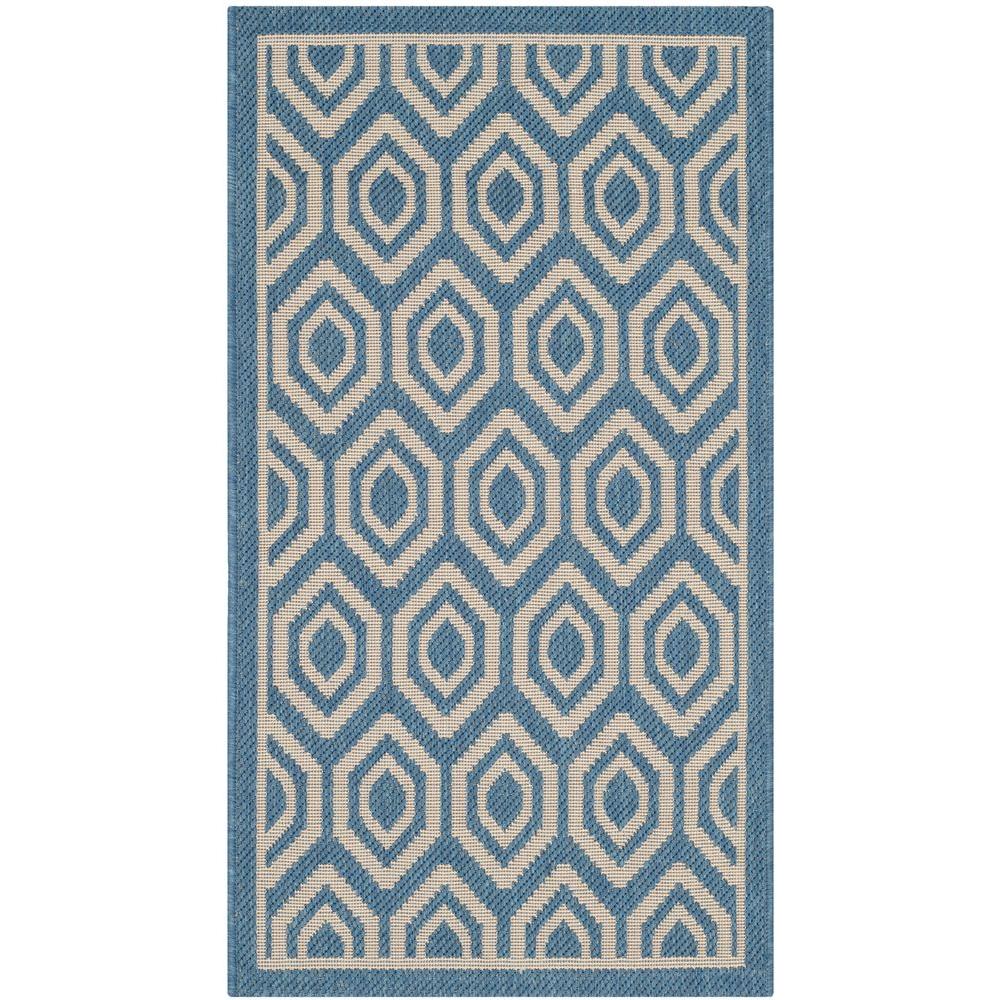Safavieh Courtyard Blue/Beige 2 ft. x 3 ft. 7 in. Indoor/Outdoor Area RugCY69022432 The
