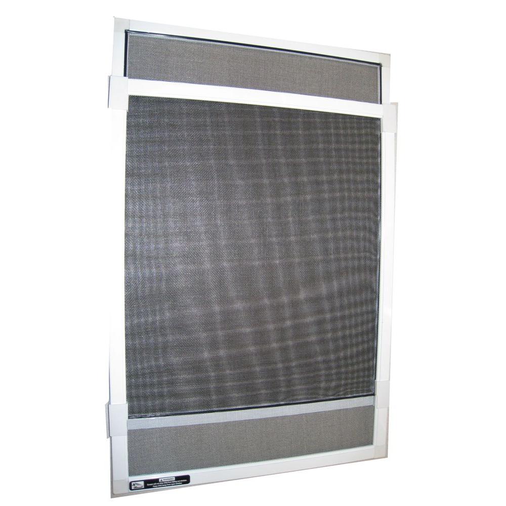 window screen screens adjustable framed pre depot windows gobain adfors saint wire york fiberglass homedepot