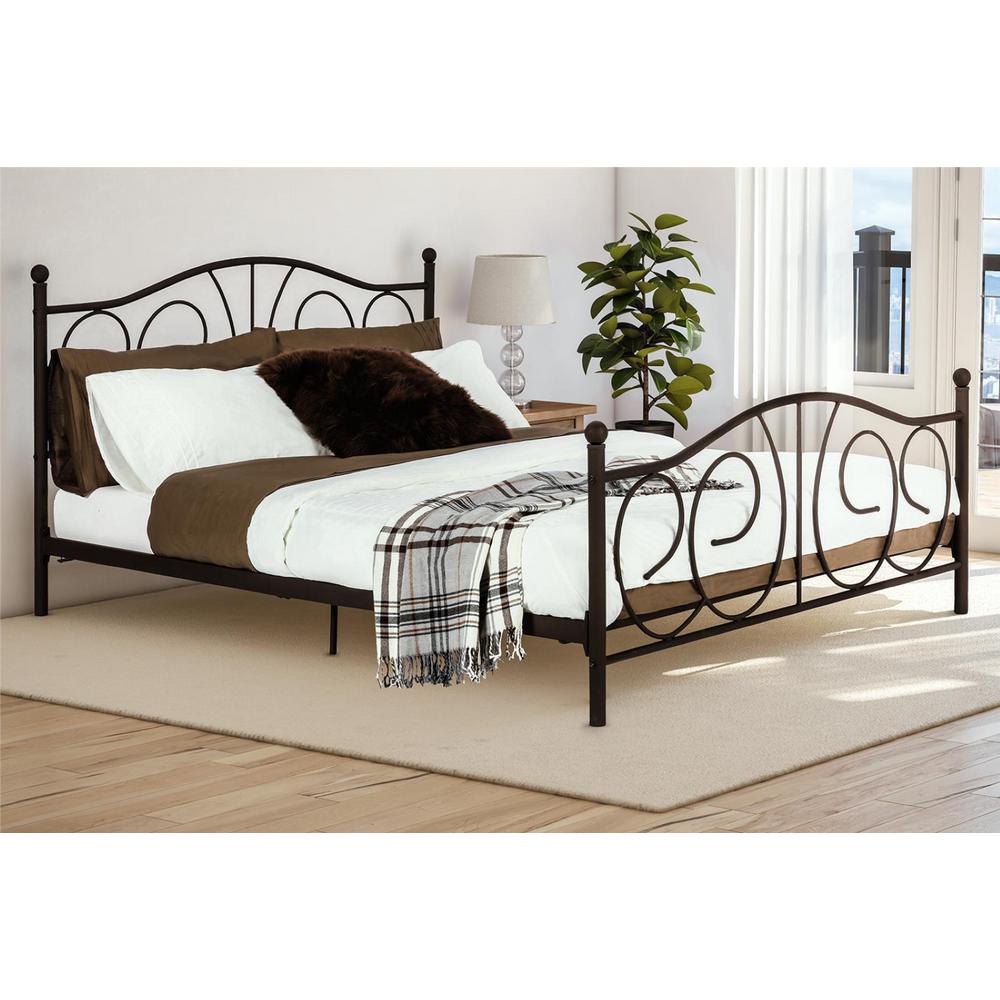 Victoria Bronze Queen Bed Frame-4092239 - The Home Depot