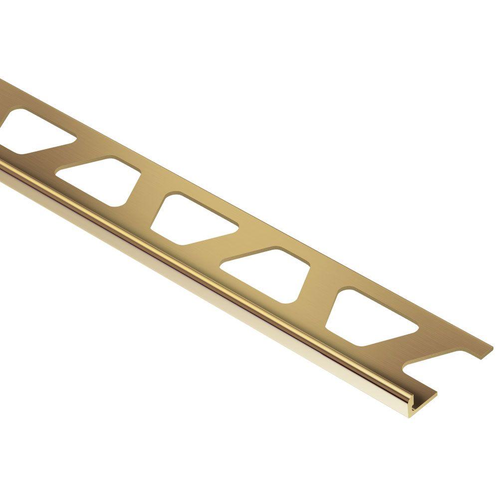 Schluter Schiene Solid Brass 1/8 in. x 8 ft. 21/2 in. Metal LAngle