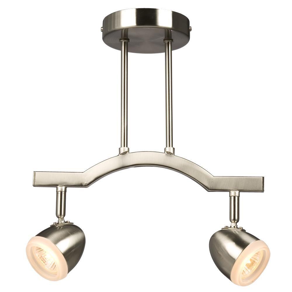 Filament Design Negron 2Light Brushed Nickel Track Lighting Wave Bar