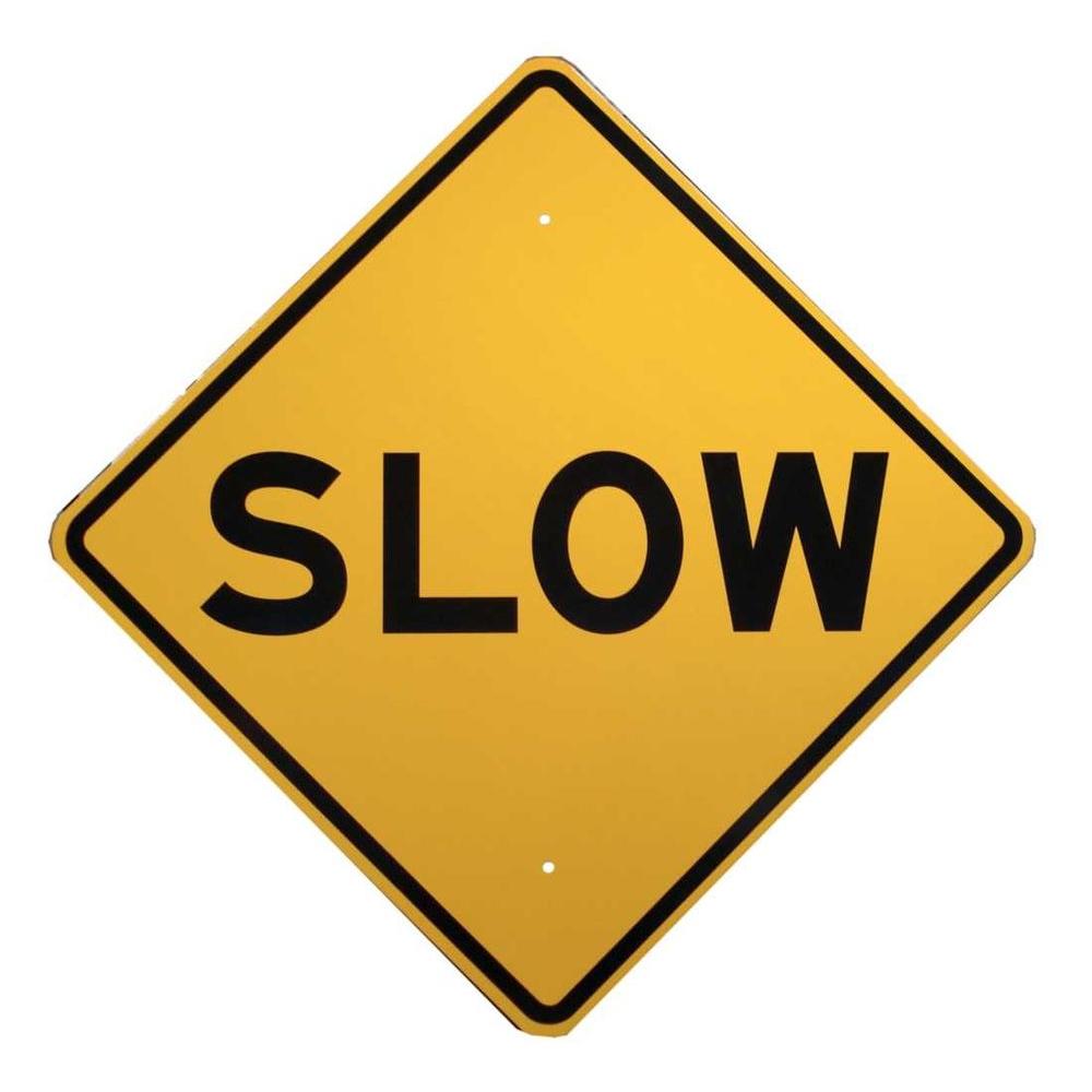 NEW IN PACKAGE road sign SLOW DOWN 9/" x 12/" ALUMINUM SIGN street sign