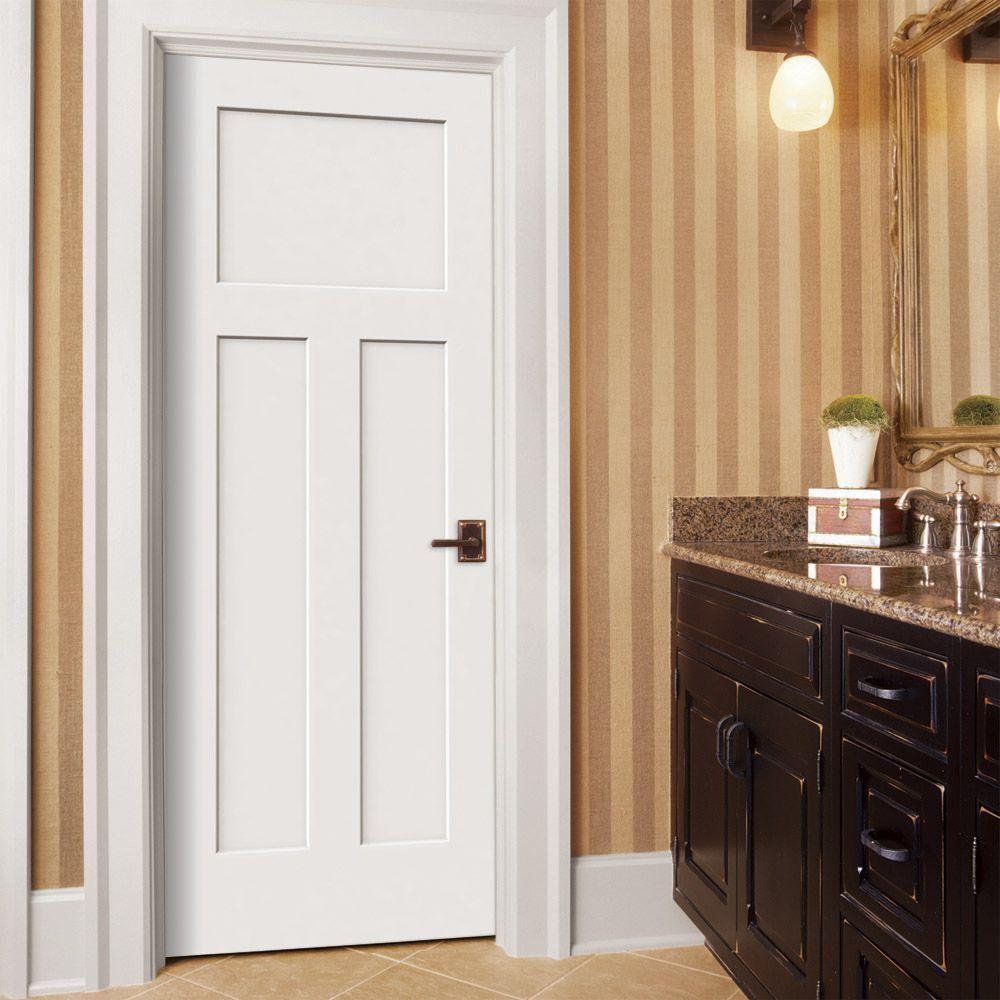 Jeld Wen 32 In X 80 In Craftsman White Painted Smooth Solid Core