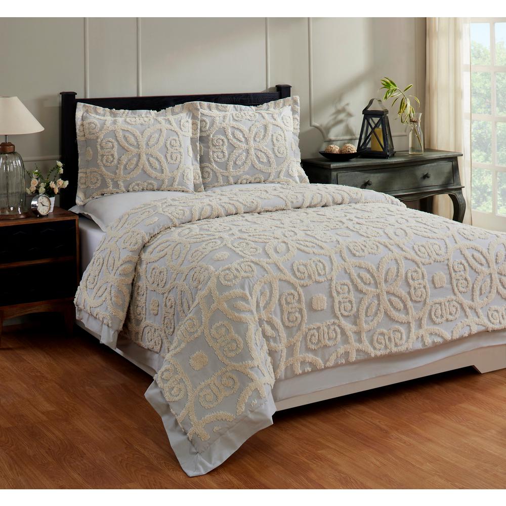 Better Trends Eden Collection In Fl Design Gray Ivory King 100 Cotton Tufted Chenille Comforter Ss Quedkigriv The Home Depot - Ivory Bedding Set King Better Trends Eden Collection In Fl Design Gray Ivory King 100 Cotton Tufted Chenille Comforter Ss Quedkigriv The Home Depot - Ivory Bedding Set King