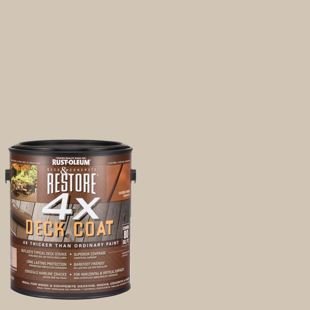 RustOleum Restore 1 gal. 4X Driftwood Deck Coat41121 The Home Depot