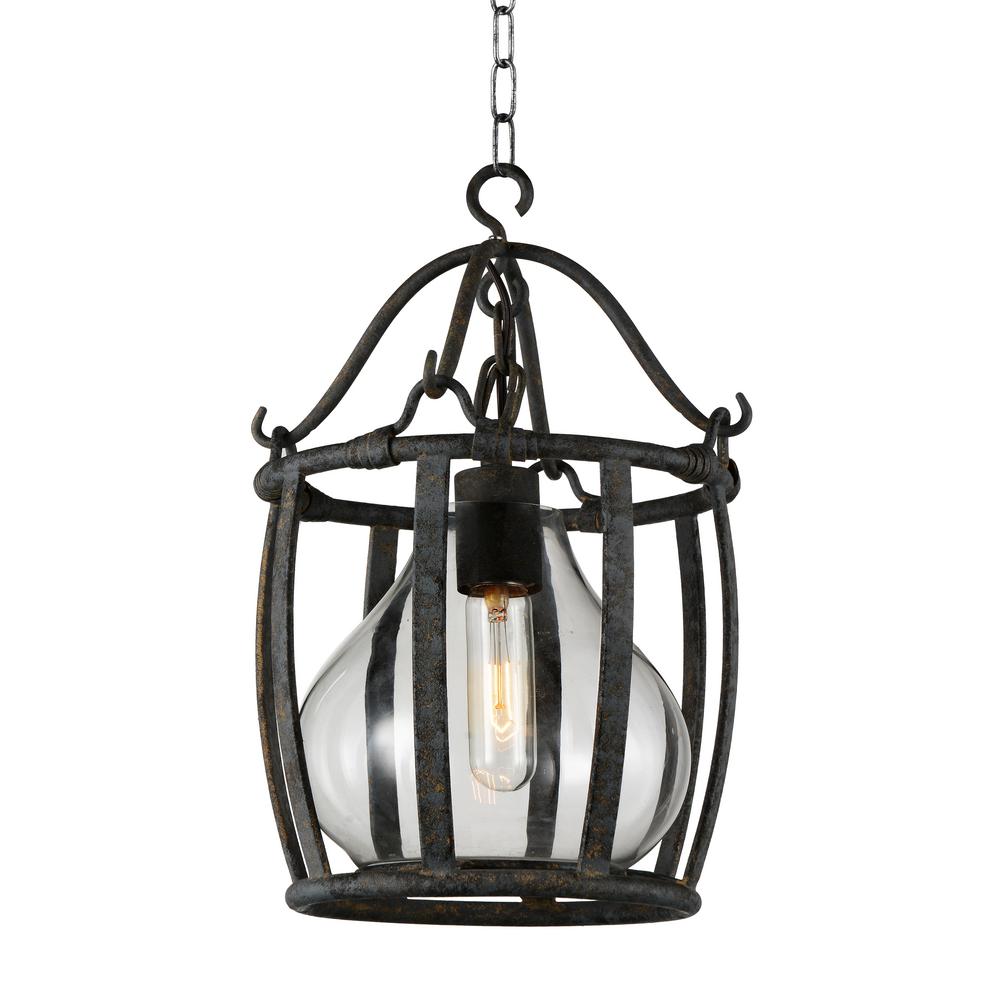 CWI Lighting Diamond 1-Light Black Chandelier with White shade-9600P20 ...