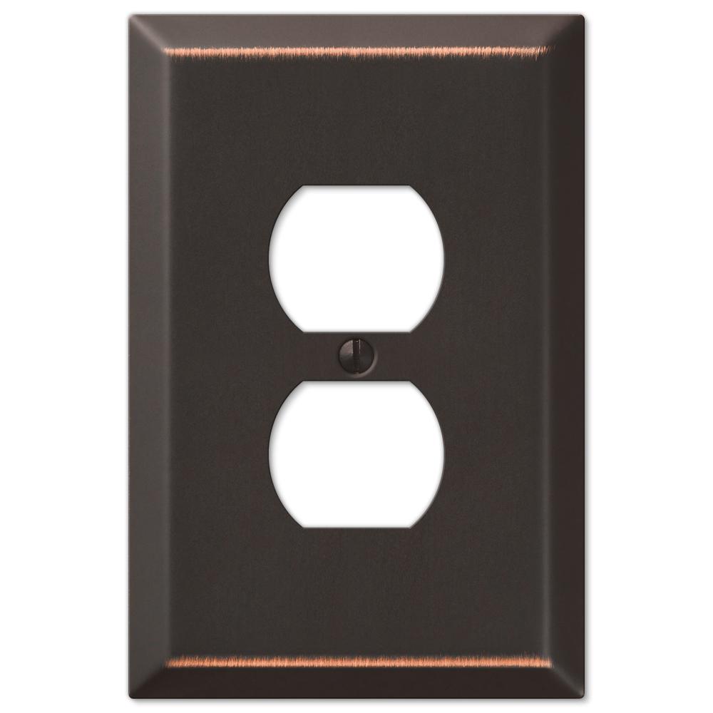 Amerelle Oversized 1 Duplex Wall Plate, Aged Bronze463DDB The Home Depot