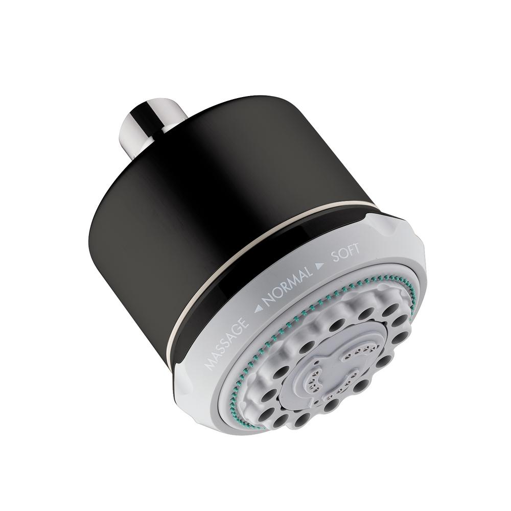 Hansgrohe Clubmaster 3Spray 4 in. Fixed Showerhead in Matte Black