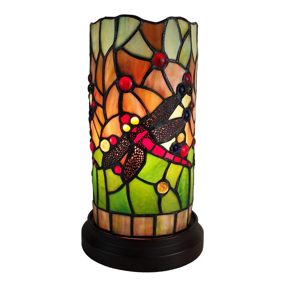 Amora Lighting 10 In Tiffany Style Dragonfly Mini Table Lamp Amora Lighting 10 In Tiffany Style Dragonfly Mini Table Lamp