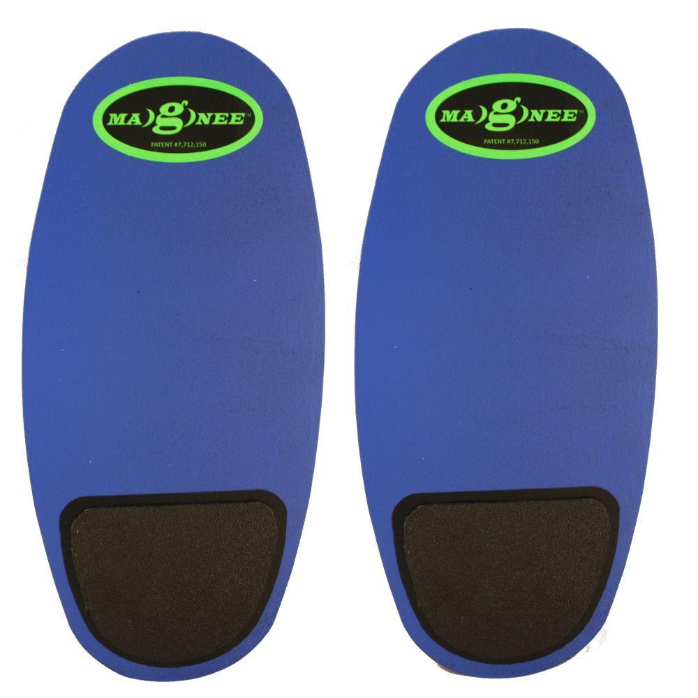 Magnee Blue Strapless Attaching Knee Pads with Industrial Caps
