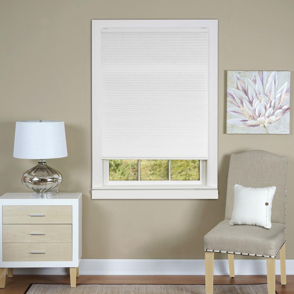 x 64 in 33 in Fade Resistant White Cordless Cellular Pleated Shades Honeycomb 