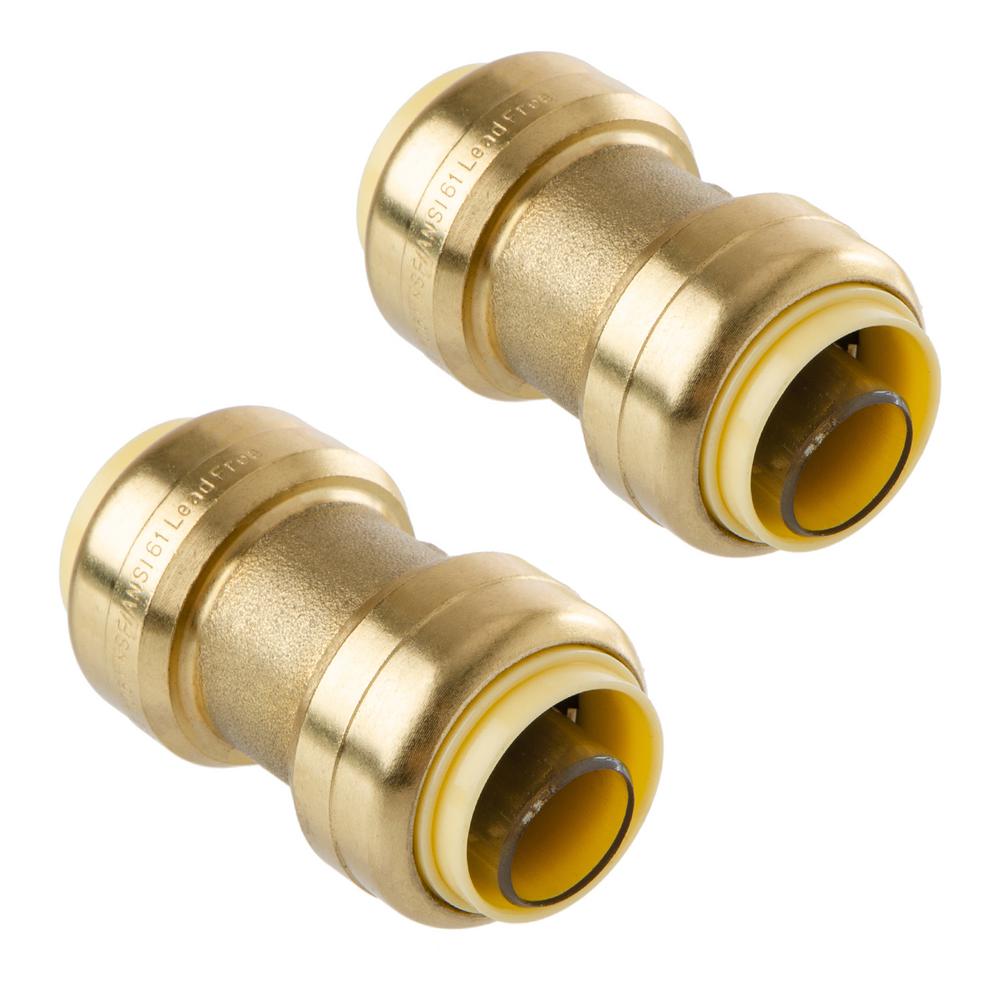 LittleWell 3/4 in. Brass Push Fit Coupling (2Pack)ACPF12X2 The