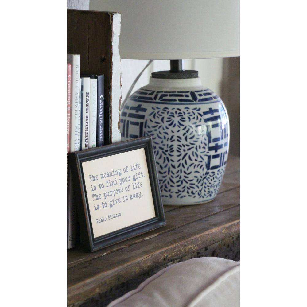 3R Studios 9 in. H x 6 in. W Famous Quotes Framed Wall Art (Set of 4