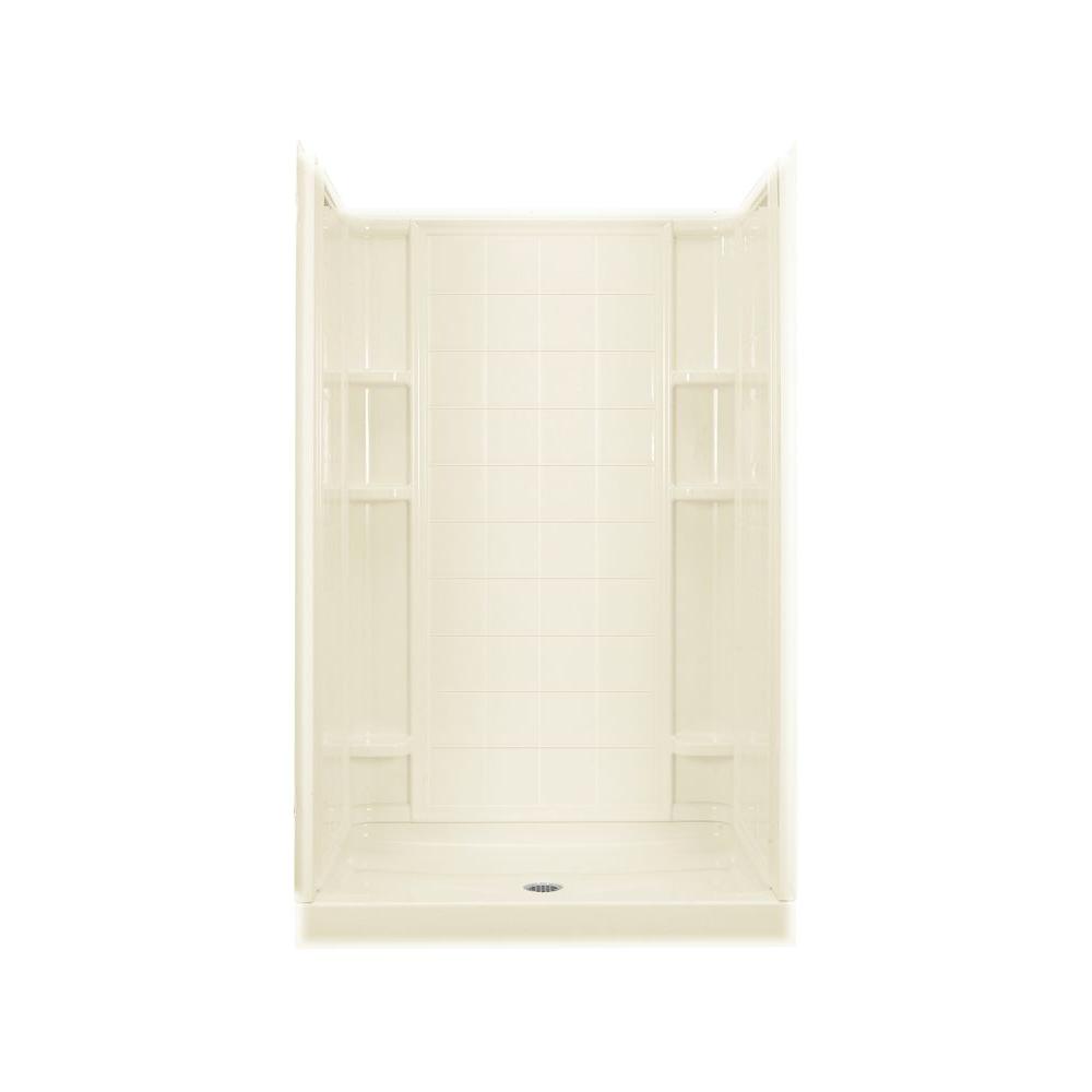 STERLING Ensemble 351/4 in. x 48 in. x 77 in. Shower Kit in Biscuit