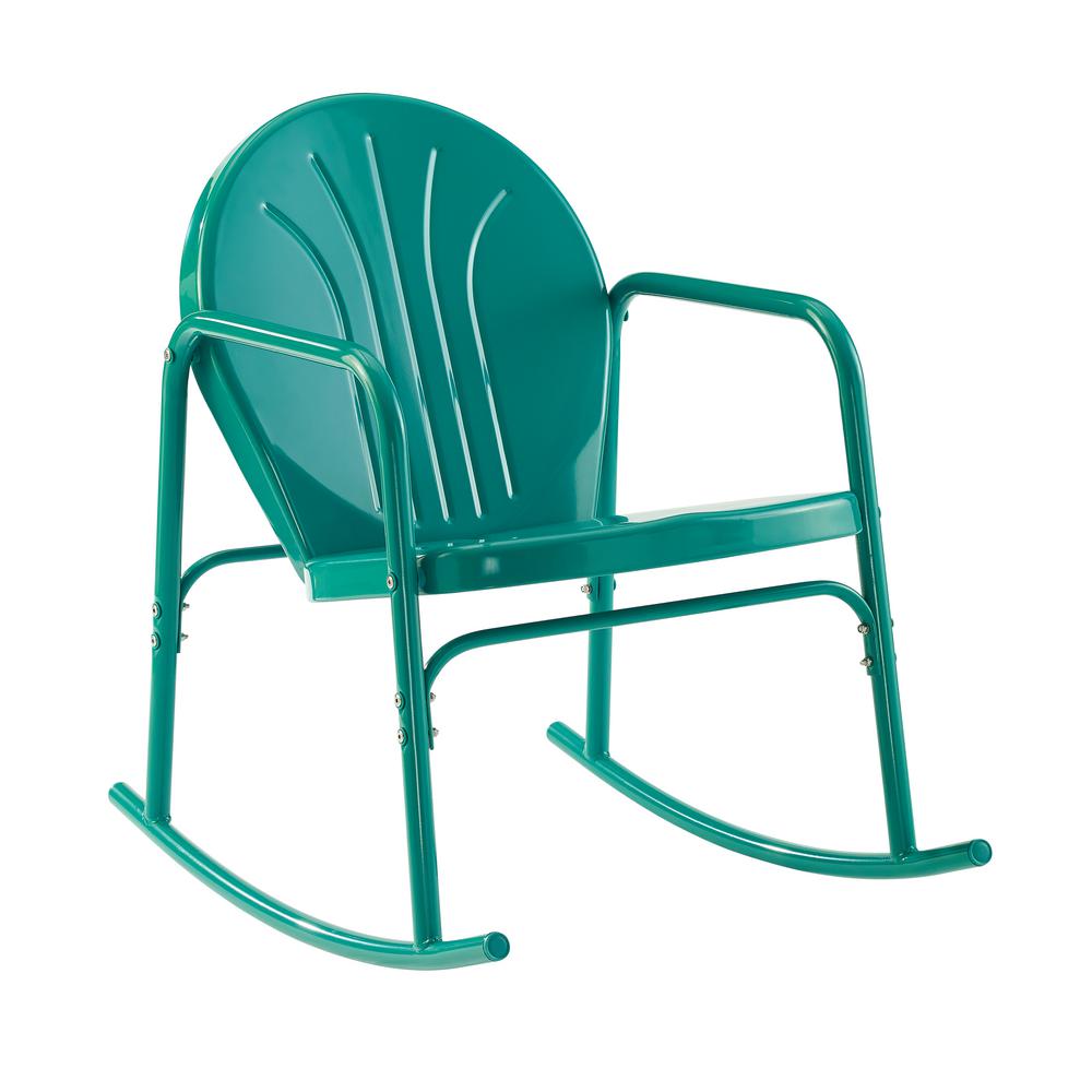 Crosley Furniture Griffith Turquoise Metal Outdoor Rocking Chair - Old Metal Outdoor Rocking Chairs Crosley Furniture Griffith Turquoise Metal Outdoor Rocking Chair - Old Metal Outdoor Rocking Chairs