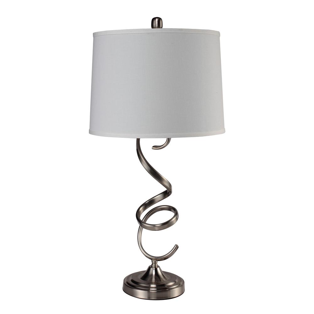 silver table lamp
