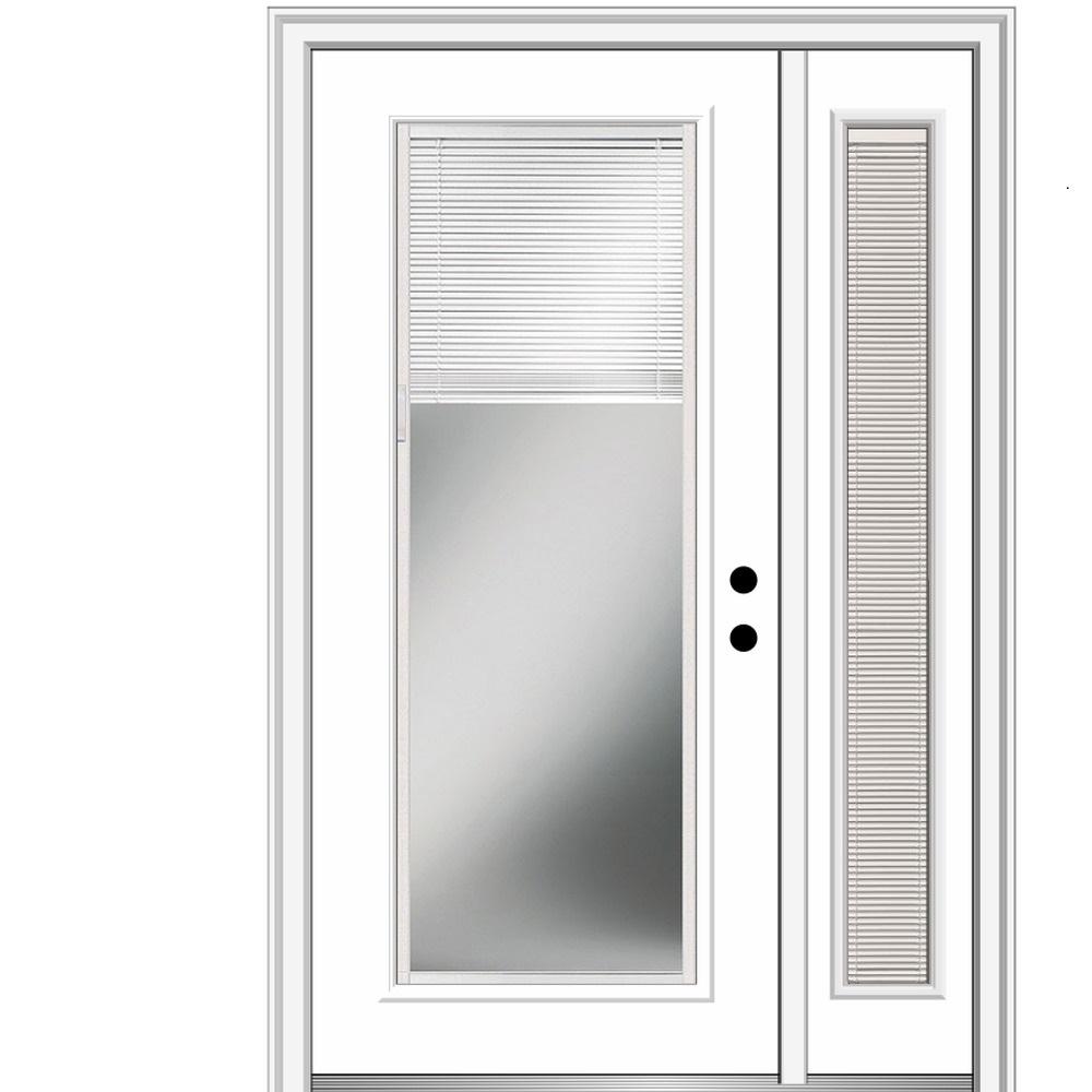 MMI Door 51 in. x 81.75 in. Internal Blinds LeftHand FullLite Primed
