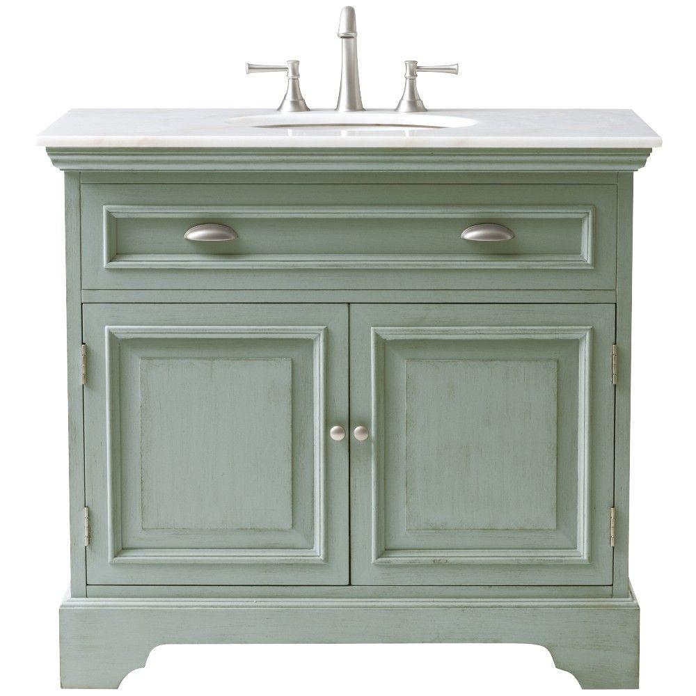 Home Decorators Collection Sadie 38 in. W Bath Vanity in Antique Light