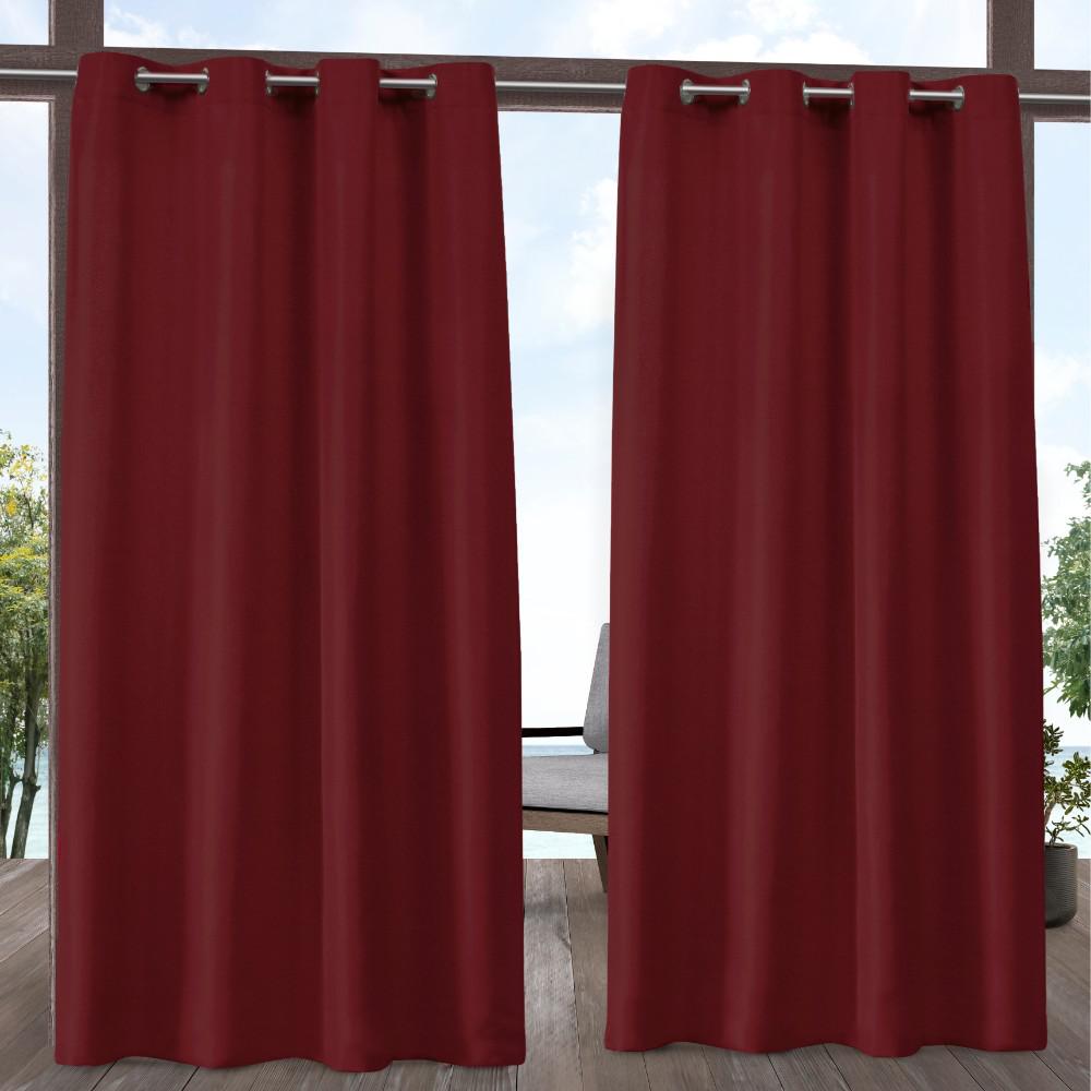 Red 108 In Curtains Drapes Window Treatments The Home Depot