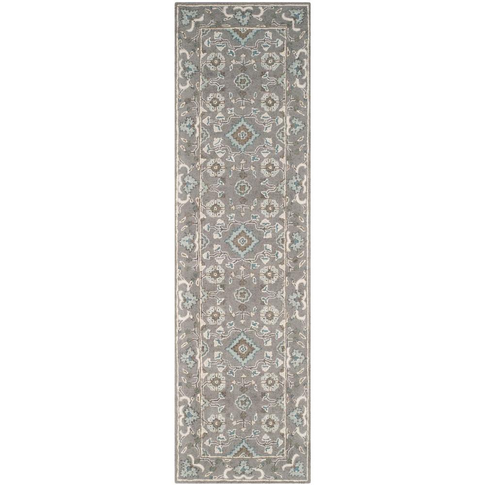 Safavieh Boston Grey 2 ft. 3 in. x 7 ft. Runner-BOS680E-27 - The Home Depot