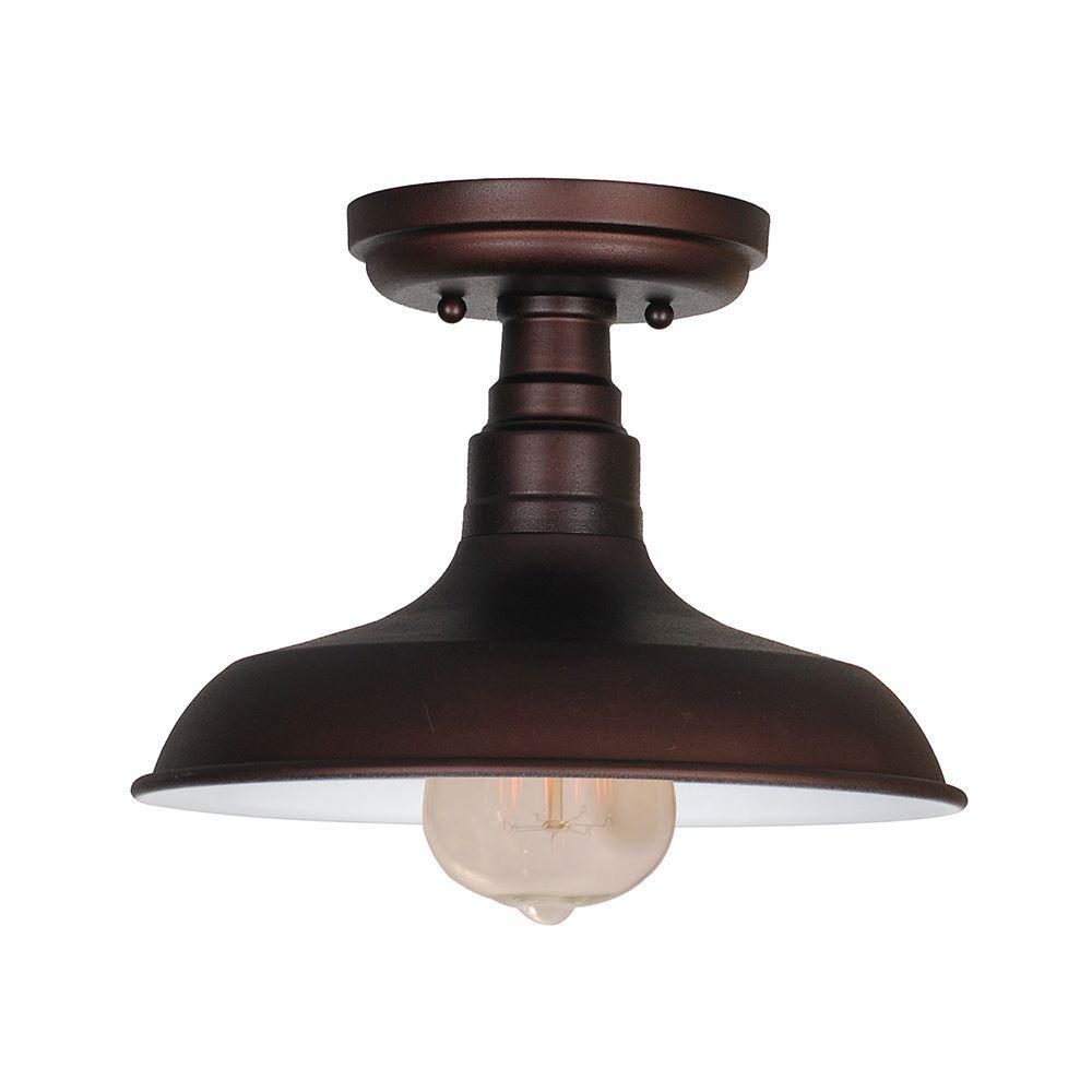 Design House Kimball 1 Light Textured Coffee Bronze Indoor Ceiling Mount