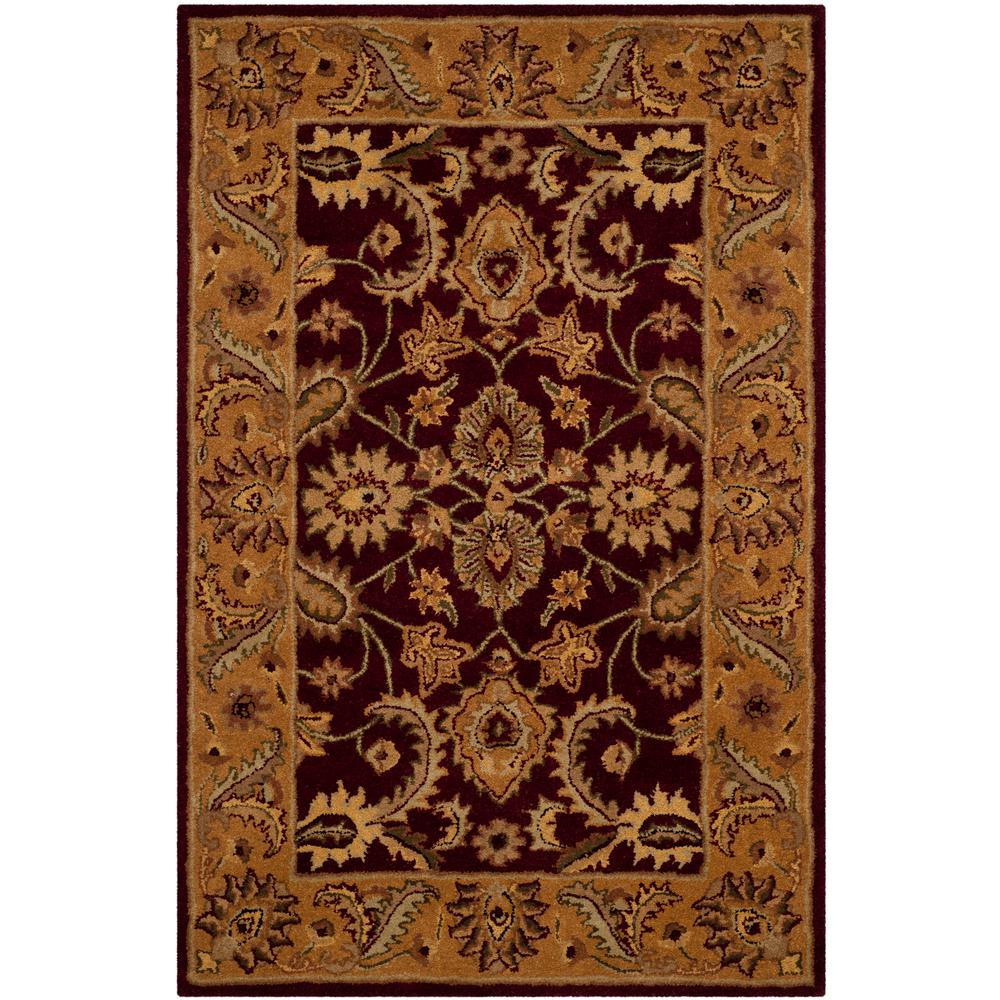 Safavieh Wool Blend Area Rugs The Home Depot Clic Burgundy Gold 5 Ft X 8 Area Rug
