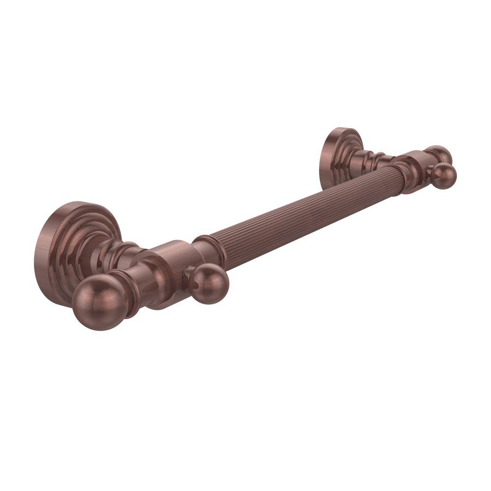 16 in Waverly Place Bath Grab Bar. Reeded, Antique Copper