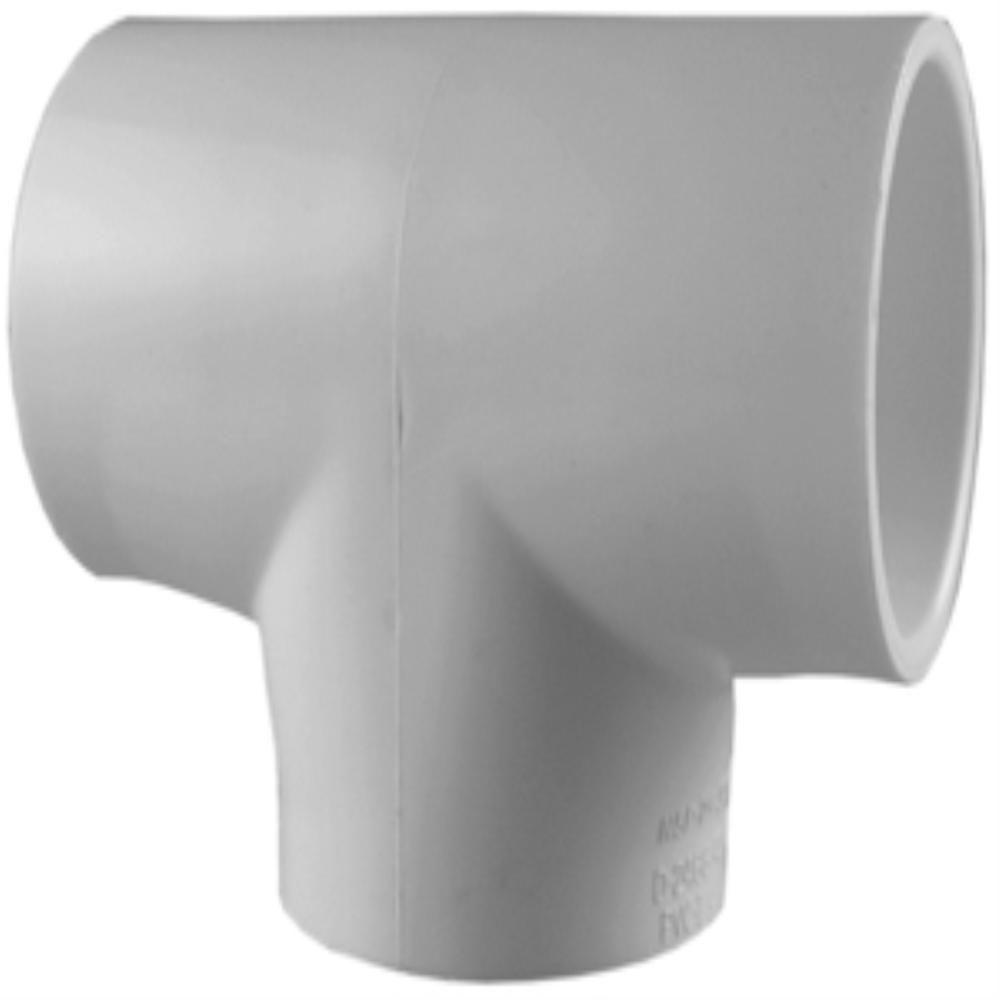 Charlotte Pipe 3 4 In X 3 4 In X 1 2 In Pvc Schedule 40 S X S X S Reducing Tee Pvchd The Home Depot