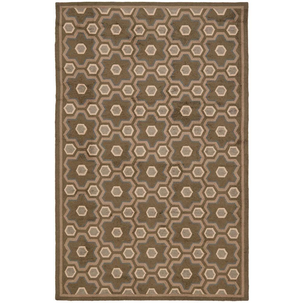 Safavieh Puzzle Molasses Brown 6 Ft X 9 Area Rug