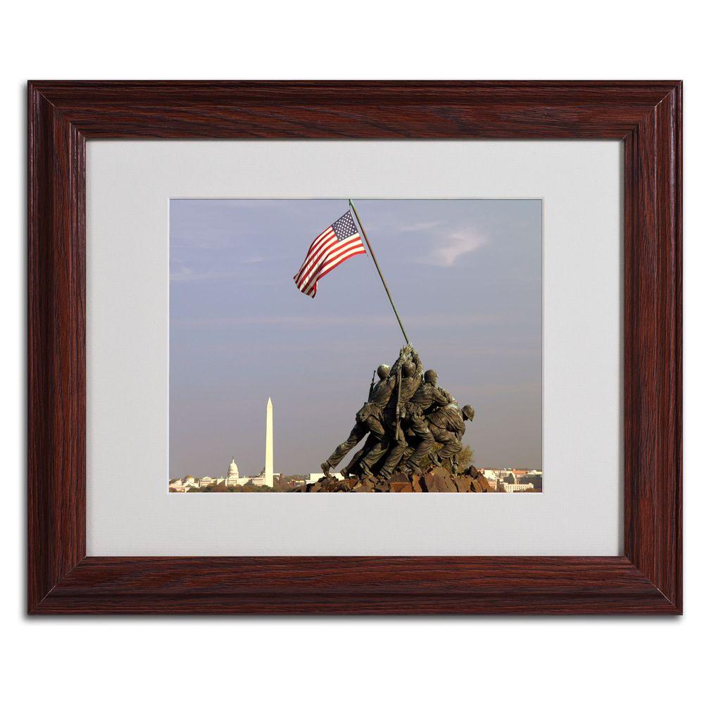  11  in x  14  in Marine Corps Memorial Matted Framed  Art  