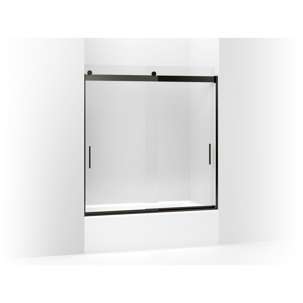 KOHLER Levity 59.625 in. W x 62 in. H Frameless Sliding ...