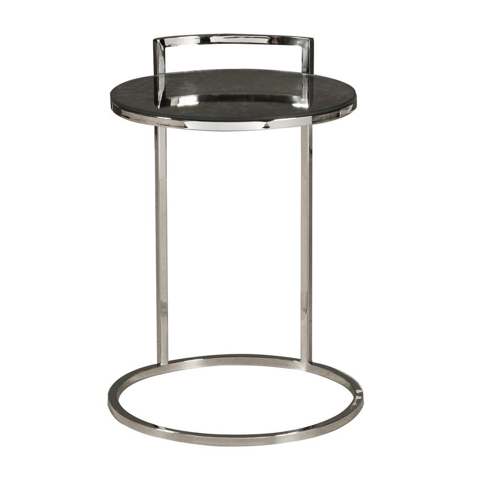 Accentrics Home Contemporary Round Stainless Steel And Glass