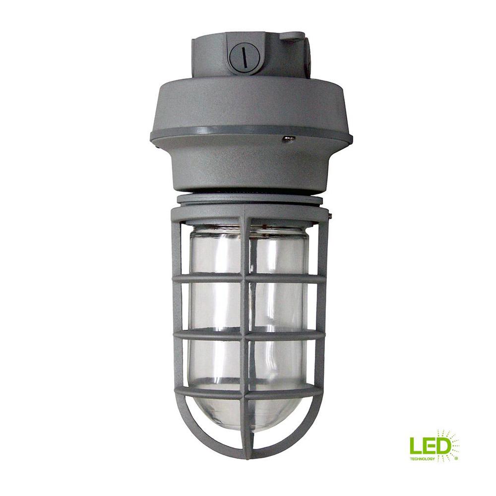 Halo 100Watt Gray Incandescent Outdoor Flushmount Vapor